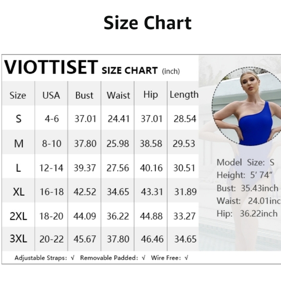 Viottiset One Shoulder Ruched Tummy Control High Cut Army Green Swim Suit SZ XL - Picture 6 of 11